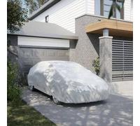 vidaXL Autoabdeckung für Limousine mit Schnallenriemen Voll Silbern M