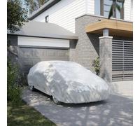 vidaXL Autoabdeckung für Limousine mit Schnallenriemen Voll Silbern M