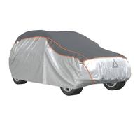 vidaXL Autoabdeckung, Hagelschutz mit Reflektor, Abdeckplane für SUV, Vollgarage Ganzgarage Autogarage Schutzhülle, L Grau Silbern