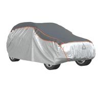 vidaXL Autoabdeckung, Hagelschutz mit Reflektor, Abdeckplane für SUV, Vollgarage Ganzgarage Autogarage Schutzhülle, M Grau Silbern