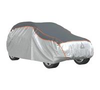vidaXL Autoabdeckung, Hagelschutz mit Reflektor, Abdeckplane für SUV, Vollgarage Ganzgarage Autogarage Schutzhülle, M Grau Silbern