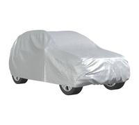 vidaXL Autoabdeckung, Abdeckplane mit Schnallenriemen, Vollgarage für SUV, Ganzgarage Autogarage Autoplane Schutzhülle, Silbern XL PEVA