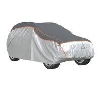 vidaXL Autoabdeckung, Hagelschutz mit Reflektor, Abdeckplane für SUV, Vollgarage Ganzgarage Autogarage Schutzhülle, XL Grau Silbern