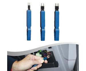 Vidonergy Auto-Sicherungsabzieher-Set - für Standard-Mini-2-Flachsicherungen mit 3 Flachsicherungen - Mini-Kunststoff-Extraktor-Schleifreinigungsköpfe - hartdiamantbeschichteter ABS-Schmirgel (3