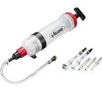 ViGOR V4201 Vakuumpumpe I inklusive fünf Adapter, Fassungsvermögen: 1,5 Liter I manuelle Vakuumpumpe zum Absaugen und Einfüllen von Fahrzeugflüssigkeiten