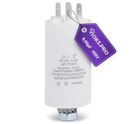 Viоks.pro CBB60 Kondensator 9µF 450V Motorstartkondensator Universal - Led Entstörkondensator Anlaufkondensator mit 6,3mm AMP Steckfahnen und Befestigungsschraube M8 für elektrische Hausgeräte