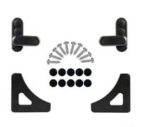 Vilgftyiet Tischplatten-Schnalle, drehbares Schloss für Outdoor, Camping, Wohnmobil, Anhänger, Boot, Kunststoff-Scharnier mit Anti-Kollisionspads, passend für Tische bis zu 18 mm