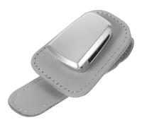 VILLFUL Auto Brillenhalter aus Leder Beige Kompakt mit Fester Fixierung