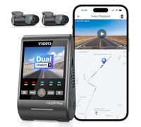 VIOFO A229 Plus 3 Lens 2K + 2K + 1080P, Dual STARVIS 2, HDR Vorne hinten Dashcam Auto, Sprachsteuerung & 5GHz Wi-Fi WLAN Autokamera, Ultrapräzises GPS, Super Nachtsicht 2.0, Sprachausgabe, 512 GB Max