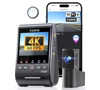 VIOFO A329S 2CH 4K 60FPS Dashcam vorne hinten, 4K + 2K Dual Dashcam Auto, Upgraded Energiespar-Parkmodus, Wi-Fi 6 u. App Steuerung, Dual STARVIS 2 Autokamera, Nachtsicht/HDR 2.0, optional 4 TB SSD