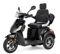 Vita Care 1000 Seniorenmobil1000 W Elektromobil mit 25 km/h, 60 km Reichweite & Komfort-Ausstattung (Schwarz, Speed-15km/h)