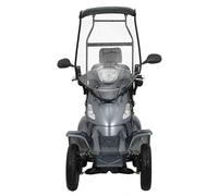 Vita Care 4000 Li Elektromobil 4-rädriges Seniorenmobil mit 1000 W Motor, herausnehmbarem Lithium-Akku bis 100 km, Geschwindigkeit-15km/h (Mit Dach, Light Grey, Akku- 60V/40Ah: bis zu 100 km)