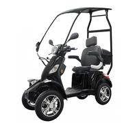 Vita Care 4000 Li Elektromobil 4-rädriges Seniorenmobil mit 1000 W Motor, herausnehmbarem Lithium-Akku bis 100 km, Geschwindigkeit-15km/h (Mit Dach, Schwarz, Akku- 60V/20Ah: bis zu 50 km)