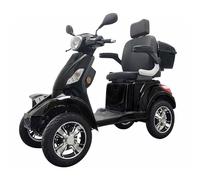 Vita Care 4000 Li Elektromobil 4-rädriges Seniorenmobil mit 1000 W Motor, herausnehmbarem Lithium-Akku bis 100 km, Geschwindigkeit-15km/h (Ohne Dach, Schwarz, Akku- 60V/30Ah: bis zu 75 km)