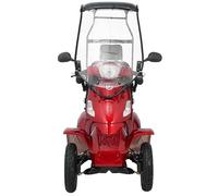 Vita Care 4000 Seniorenmobil 4-Rad Elektromobil mit 1000 W, 25 km/h & bis zu 50 km Reichweite (Mit Dach, Bordeaux-Rot, Speed-15km/h)