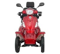 Vita Care 4000 Seniorenmobil 4-Rad Elektromobil mit 1000 W, 25 km/h & bis zu 50 km Reichweite (Ohne Dach, Bordeaux-Rot, Speed-25km/h)