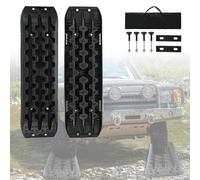 Vkechh 2 Stücke Sandbleche Anfahrhilfe Wohnmobil,Traction Mats, Schlamm Schnee Sand Recovery Board Offroad Tracks Traktionsmatte,mit Aufbewahrungstasche und Installationstool