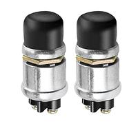 VOANZO 2 Stück Druckknopf-Starterschalter 12 V/24 V Wasserdicht Druck-Startknopf Schwere Momentary Wetterfest für Hupe Motor Auto LKW Traktor Boot