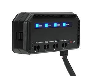 VOBOR KFZ Sicherungskasten 12v mit Relais,Wasserdicht Sicherungskasten 12v mit LED Anzeige,4 Fach Sicherungshalter mit 5A,3A,2A Sicherungen für Motorrad, Auto, LKW, Scheinwerfer, Navigation, Marine