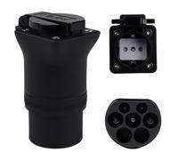 VOBOR Typ 2 auf Schuko Adapter, IEC 62196 3.5KW 16A 220V Typ2 Stecker auf Schuko Buchse Adapter, EV Ladeadapter Für Elektrofahrräder, Roller, Elektrorollstühle
