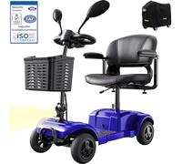 VOCIC Elektromobil Klappbar für Senioren, 20KM Stabiler Mobilitätsroller 4 Räder 136KG (Blau)