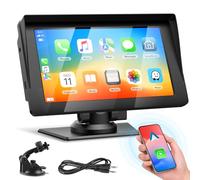 Volam Wireless Carplay Android Auto Display mit 7 Zoll Touchscreen, Car Play Bildschirm mit GPS-Navigation, Sprachassistent, Mirror Link, Bluetooth 5.0, AUX, FM