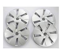 Volkswagen 10A071458WZF Radkappen (4 Stück) Radzierblende Stahlfelgen 18 Zoll Radblenden, Silber