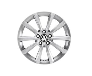 Volkswagen Merano Leichtmetallfelge, 16 Zoll, Brillantsilber, 6,5J x 16 ET48, Lochkreis 5x112mm, 205/60 R16