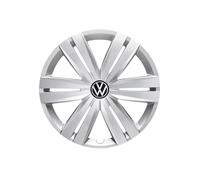 Volkswagen Original Radzierblende, 16 Zoll, Silber, 4-teiliges Set für Touran, Caddy V, Stahlfelgen-Schutz, 5TA-071-456-A-UWP