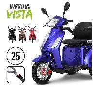 Volta Motor VISTA 3-Rad Seniorenmobil 25 km/h - Blau, 1000 W, Lithium, bis 50 km Reichweite