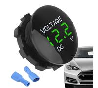 Voltmeter-Akku-Monitor, 12 V DC, wasserdicht, digitaler Batteriemonitor mit LED-Display, Voltmeter für Auto/Motorrad/Boot, Füllstandsanzeige