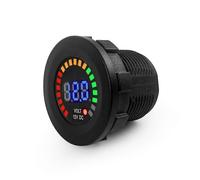 Voltmeter Tester, Motorcycle Car Voltmeter, 12V with LED Digital Display Panel, for Boat Marine Vehicles, Motorbike, Car
