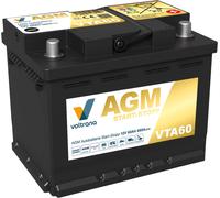 Voltrana AGM Autobatterie Start-Stopp 60Ah 12V 680A VTA60