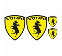 Volvo Elch Embleme 4er Set 10x8cm 4x3,5cm Aufkleber Folie Zubehör Auto R068