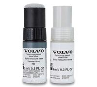 Volvo Original 728 Thunder Grey Lackstift Set - 9ml Basislack, 9ml Klarlack - Lackreparatur Set Ausbesserungslack grau 32244370