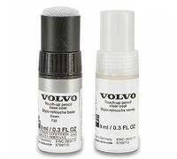 Volvo Original 735 Silver Dawn Lackstift Set - 9ml Basislack, 9ml Klarlack - Lackreparatur Set Ausbesserungslack Silber 32314234