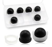 VooGenzek 6 Stücke Kraftstoffpumpe Vergaser Primerkolben mit Rings, Vergaser-Kraftstoffbirne, Vergaser Primer Kompatibel mit Briggs & Stratton 694394 494408 5084 (Schwarz)