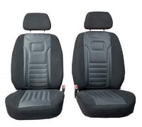 Vordersitzbezüge Stripes Grau Autositzbezüge Schonbezüge Velours Universal