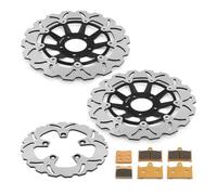 Vorne Hinten Bremsscheiben Diskd Rotoren Pads Für Bandit 1200 GSF1200S | Bremsscheibe FürGSF1200S 1996-2005 GSF 1200 1996-2005 RF900R 1996-1999(Schwarz)