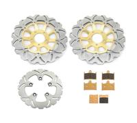 Vorne Hinten Bremsscheiben Diskd Rotoren Pads Für Bandit 1200 GSF1200S | Bremsscheibe FürGSF1200S 1996-2005 GSF 1200 1996-2005 RF900R 1996-1999(Gold)