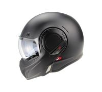 VPR F242 Motorrad-Integralhelm, Mattschwarz, wendbar, Touring-Helm, ECE-geprüft, für Fahrrad, Roller, Schutzkleidung (S (55-56 cm)