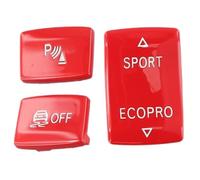 VRTYVEYBB Für BMW 1er 2er 3er 4er Serie F20 F22 F30 F32 2013-2019 3-teiliges Set, rote Schaltknopfabdeckung, Ersatzteil