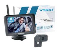 VSG24 5“ HD Funk Rückfahrkamera PKW KFZ kabellos Nummernschild Einparkhilfe