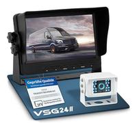 VSG24 Rückfahrkamera 7" Transporter-Set Transit inkl. Kamera, Monitor, Kabel - Wasserdicht Nachtsicht 12V-24V Robustes Rückfahrsystem für Auto Wohnwagen LKW Anhänger Wohnmobile Einparkhilfe