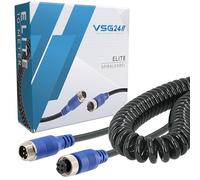 VSG24 Spiralkabel ELITE | 4-PIN für Rückfahrkameras | 10 Meter