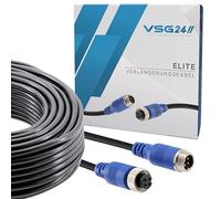 VSG24 Verlängerungskabel Elite für Rückfahrkamera & Rückfahrsysteme universell KFZ Kamera Kabel 4PIN / Polig für LKW Anhänger Traktor Wohnwagen Wohnmobile Robust & Wetterfest IP67-1,5 Meter