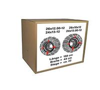 vsk 26x12.00-12 Schneeketten + Spanner für Rasentraktor Aufsitzmäher 26x10x12 / 24x13-12 24x13.00-12