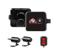 VSYSTO Dashcam Motorrad, 130° Weitwinkel Doppellinse Motorrad Kamera Vordere und Hintere 1080P, WiFi Wasserdicht Sportkamera mit Nachtsicht, G-Sensor, WDR, Schleifenaufzeichnung