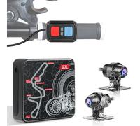 VSYSTO Motorrad DashCam mit 130° Weitwinkel Doppellinse Vordere und hintere Kamera, 1080P Motorrad Kamera Wasserdicht Action Cam mit WiFi, Starlight Nachtsicht, Parkplatzüberwachung, Fehlererinnerun