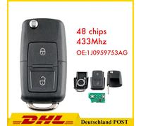 VW BORA GOLF 4 POLO T4 1J0959753AG Funk Schlüssel 433,9 MHZ ID48 Fernbedienung